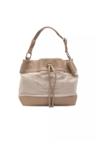 Burberry 二手 Burberry 皮革飾邊帆布抽繩水桶包