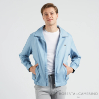 【ROBERTA 諾貝達】男裝 時尚精品 講究極致立領式外套(藍)