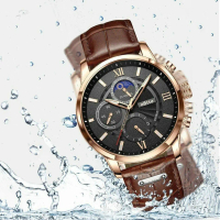 Jam Tangan Pria Kronograf TANGAN COWOK Quartz Analog Kulit Mursh Pria Original Impor FNGEEN VAVA VOO