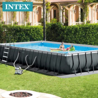 INTEX 26374 AGP 32FT rectangular ultra frame pool steel pool above ground pool