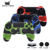 DATA FROG Silicone Camo Protective Skin Case For Playstation 4 PS4 Pro Slim Controller Soft Cover for PS4 Controller Accessories