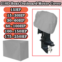 15-250HP Oxford Waterproof Yacht Half Outboard Motor Engine Boat Cover Anti UV Dustproof Cover Marine Engine Protector Canvas
