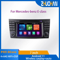 Android 11 Car DVD Player Car multimedia play For Benz E Class W211 GPS Navigation Radio DSP CarPlay Auto Stereo