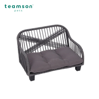 【Teamson】Teamson pets 編織寵物沙發椅(附棉墊)