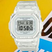 CASIO 卡西歐 BABY-G 簡約纖薄方形電子腕錶 禮物推薦 畢業禮物(BGD-565S-7)