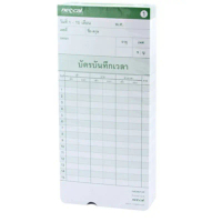 Neocal บัตรตอก Neocal สำหรับเครื่องตอกบัตร แพ็ค 100 แผ่น บัตรบันทึกเวลา ใช้งานง่าย คุณภาพดี