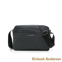 Kinloch Anderson - Force極簡造型多隔層斜側包 - 黑色