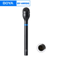 BOYA BY-HM100 Omni-Directional Wireless Handheld Dynamic Microphone XLR Long Handle for ENG &amp; Interviews &amp; News Gathering