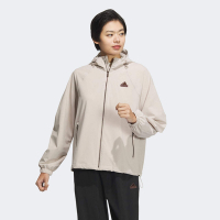 ADIDAS 愛迪達 阿迪達斯 女運動外套-米粉色 TECH WV JKT-JJ1128