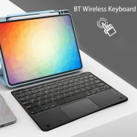 Wireless Keyboard Bluetooth-Compatible Wireless Keyboard For iOS Android Windows Rechargeable Keyboard With Touchpad For iPad PC