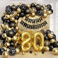80th Birthday Decorations for Men Woman with Happy 80th Birthday Decorations Banner 80 Balloon Numbe