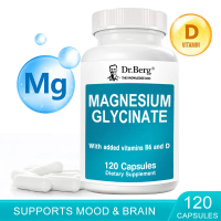 Magnesium Glycinate, Dr. Berg 's, 400 mg, Suplemen, Sokongan untuk Kesihatan Otot, Saraf dan Imuniti