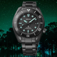 【SEIKO 精工】PROSPEX 夜視鏡 陶瓷錶圈 黑潮潛水機械腕錶 禮物推薦 畢業禮物(SPB433J1/6R35-03A0SD)