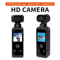 Wifi Mini sukan kamera baru 4K 1080P HD Pocket Camcorder Cam berr dengan kes kalis air 1.3 "skrin LCD 270 ° kamera gerakan