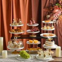甜品臺架子陶瓷展示架蛋糕托盤高腳食品點心冷餐茶歇擺臺北歐風