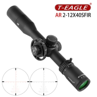 T-EAGLE-Tactical Riflescope for Hunting, Big Wheel AR 2-12X40SFIR, Etched Glass Reticle, Illuminated Scope, Airgun Optical Sight