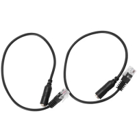 4Pc 3.5Mm Stereo Audio Headset To For Jack Female To Male RJ9 Plug Adapter Converter Cable Cord