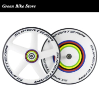 Carbon Disc Wheel for Road Bike, 700C Clincher Road Bike, Front Five Spoke, Rear Disc Track Wheelset, High Quality