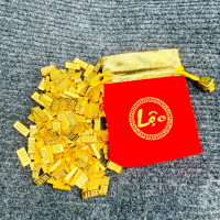 (Tặng Túi Lộc Đỏ) COMBO 100 Cây vàng hợp kim mạ vàng 1,3cm trang trí phong thuỷ