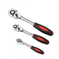 ALLSOME Ratchet Wrench High Torque A Type Wrench for Socket 24 Teeth Cr-v Quick Release Repair Tools