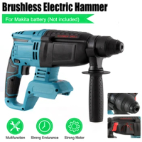 4 Modes Rechargeable Hammer Drill Electric Rotary Hammer Perforator Drill Impact Function 21V For Makita Battery Power Tool