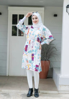 Ellysa Ellysa Midi Dress Korea Style Ala Homedress Viral B White