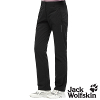 【Jack wolfskin 飛狼】女 時尚修身快乾彈性休閒長褲 登山褲『黑』