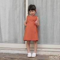【MO-BO】可愛小童收腰A襬棉質洋裝(洋裝)