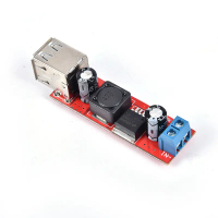 DC 6V-40V 12V hingga 5V 3A Dual USB Charger DC-DC Langkah-Modul Penukar Down LM2596