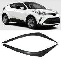 Car Headlights Eyebrow Eyelid Trim Cover Sticker Car Styling Accessories For Toyota CHR 2018-2023 Accessories Carbon Fiber
