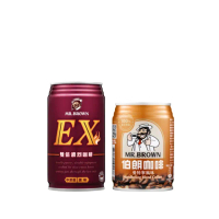【金車/伯朗】曼特寧風味咖啡240ml + EX雙倍濃烈咖啡330ml(240mlx24入+330mlx24入)