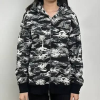Hoodie BAPE PALM TREE CAMO GREY SHARK FULL ZIP HOODIE 100% ORIGINAL L