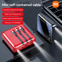 Xiaomi Portable Power Bank 30000mah With Cable Suitable For Iphone 12 11 Samsung Huawei Mirror Screen Led Display Power Bank
