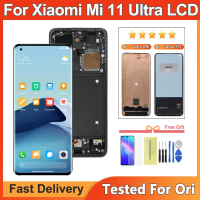 จอสัมผัส LCD, สำหรับ Xiaomi Mi 11 Ultra, ชุดหมายเลขชิ้นส่วน, 6.81 นิ้ว, เข้ากันได้กับ Mi11 Ultra M21