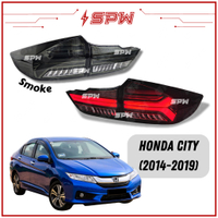Honda City GM6 (2014ถึง2019) V3 Audi Design ไฟท้ายไฟท้าย LED ไฟท้ายไฟท้าย DRL