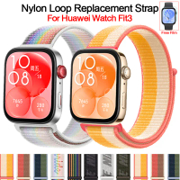 Dây đeo vòng nylon cho Huawei Watch Fit 3 Dây đeo đồng hồ thể thao thoáng khí có thể điều chỉnh dây 