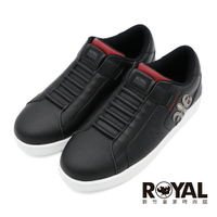 【手刀下單🤩滿額折扣進行中~~】 Royal Elastics 黑白紅 皮質 套入 運動休閒鞋 男款 NO.B2948【02622-981】