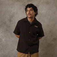 UNTOLD LIFE EMBROIDERY SHIRT - COFFEE M