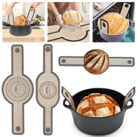 2Pcs Silicone Bread Sling for Dutch Oven Platinum Silicone Non-Stick Dough Transfer Pad Kitchen Baking Pastry Bakery Accessories