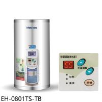 鴻茂【EH-0801TS-TB】8加侖調溫型附線控直立式儲熱式電熱水器(全省安裝)