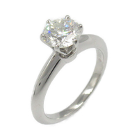 【二手名牌BRAND OFF】TIFFANY＆CO 蒂芙尼 PT950 鉑金 Solitaire 鑽石 戒指  #10