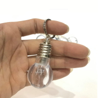 七彩LED燈泡鎖匙圈 電燈造型鑰匙圈 閃光燈泡鎖匙扣【DK385】  123便利屋