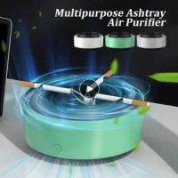 Portable Ashtray That Doubles As A Smoke Removal Air Purifier and Anion Purification Automatic Purifier for Smoking Accessories