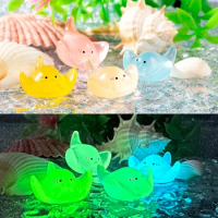 10Pcs/Set Colorful Luminous Manta Ray Decoration Resin Glow in the dark Marine Animal Fish Tank Aquarium Micro Landscape Decor