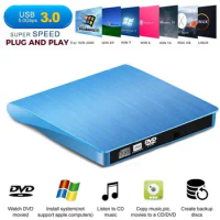 External DVD Player USB 3.0 Portable DVD RW Drive CD Burner Computer Laptop Desktop Windows Linux OS for Apple Mac