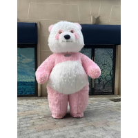 Large Inflatable Pink Panda Costume 78.74 inches for Teenagers Mascot costume for parties animal car