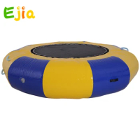 Summer Durable PVC Tarpaulin Inflatable Floating Water Toys/ Bungee Water Trampoline For Adult Kids Fun