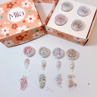 Summer Set - Nhũ tuyết nail Hàn siêu sáng Miia Set 4 hũ Làm Nail