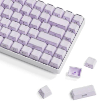 113 Key Purple Jelly Side Print Keycap Ice Crystal Translucent OEM Profile Key cap for Cherry MX 61 68 104 Mechanical Keyboard