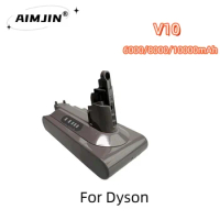 For Dyson V10 Replacement Battery 6.0/8.0/10.0Ah 25.2V Lithium Ion Battery Compatible with Cyclone Animal Cordless Vacuum Clea